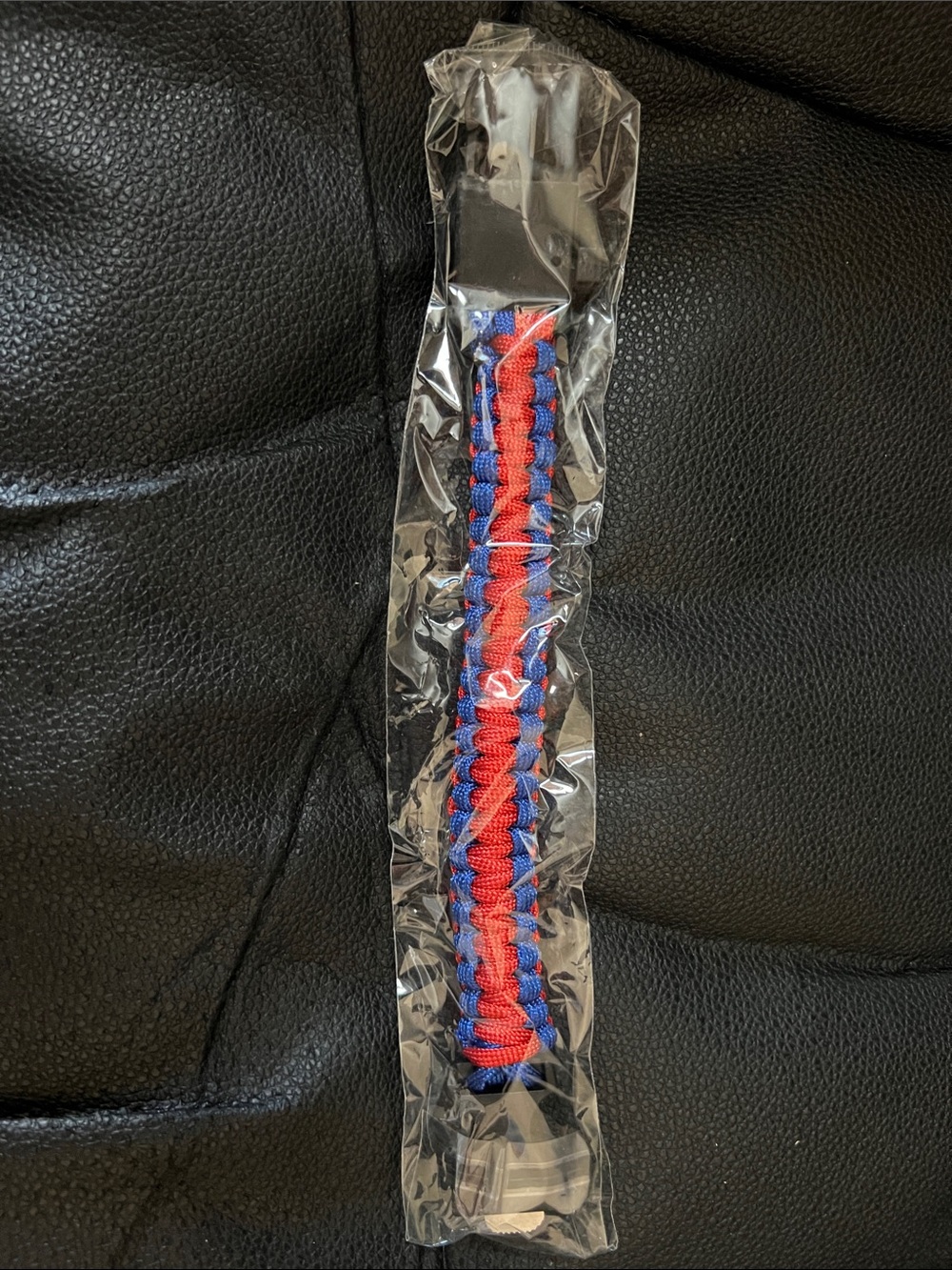 Red and Blue Paracord Survival Bracelet